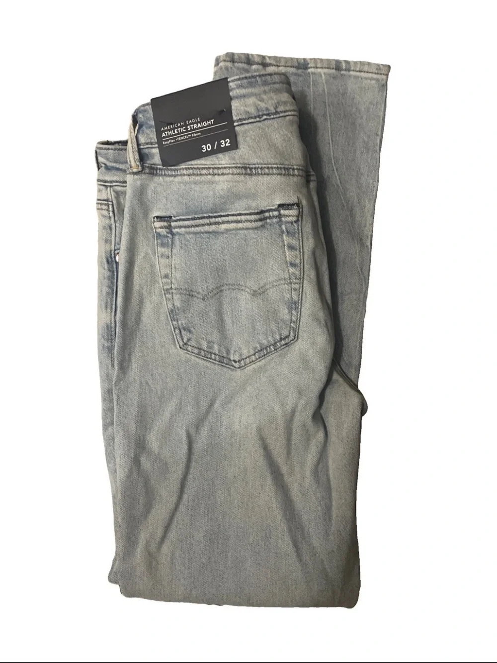 American Eagle easyflex athletic straight lightwash jeans nwt 30x32